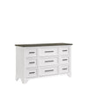 Abigail 9-Drawer Dresser - White and Grey