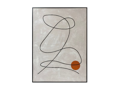In the Abstract Canvas Wall Art - Beige, Orange & Black