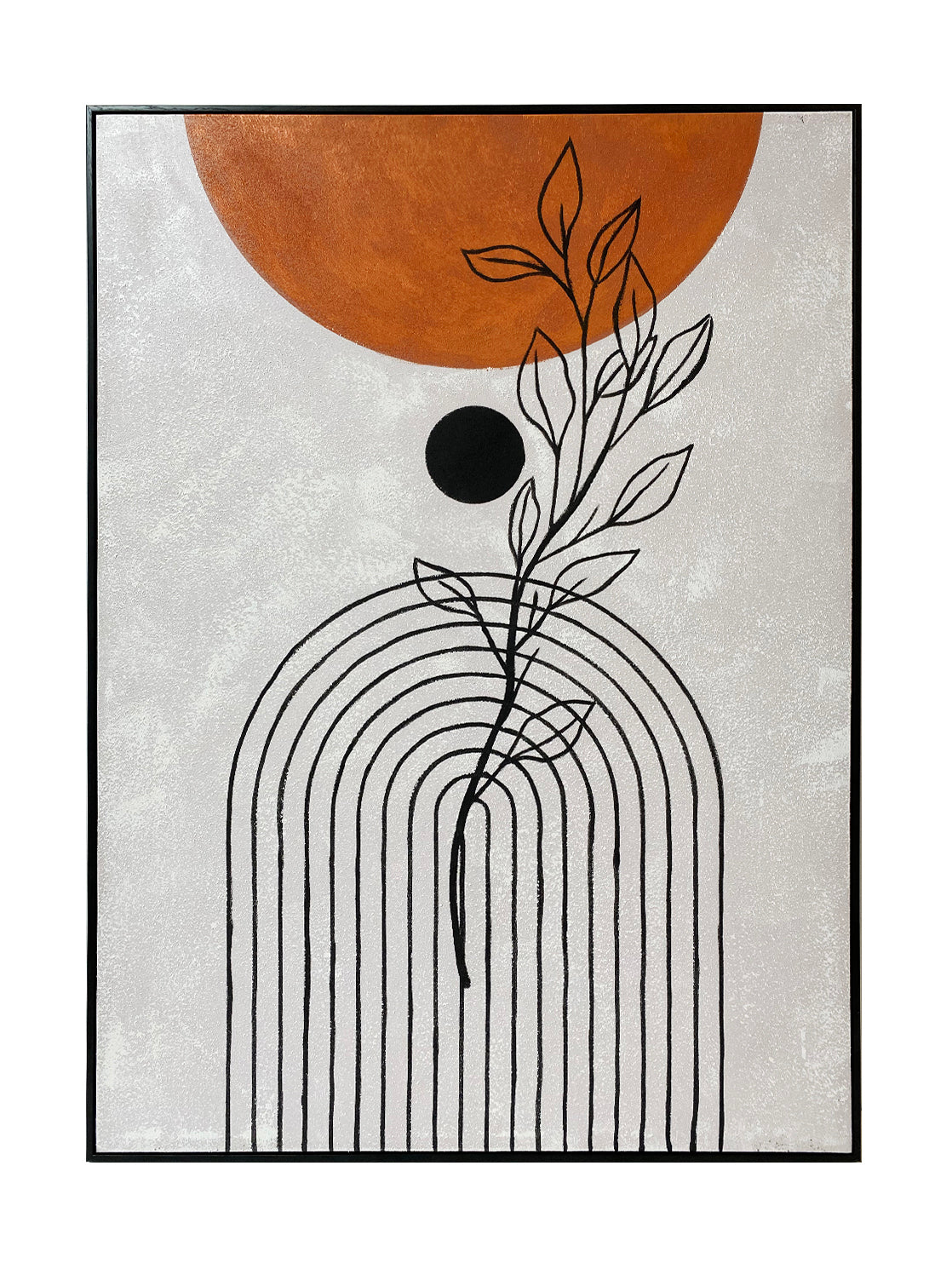 In the Abstract Canvas Wall Art - Beige, Orange and Black