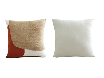 In The Abstract 18" x 18" Cushion - Beige, Red