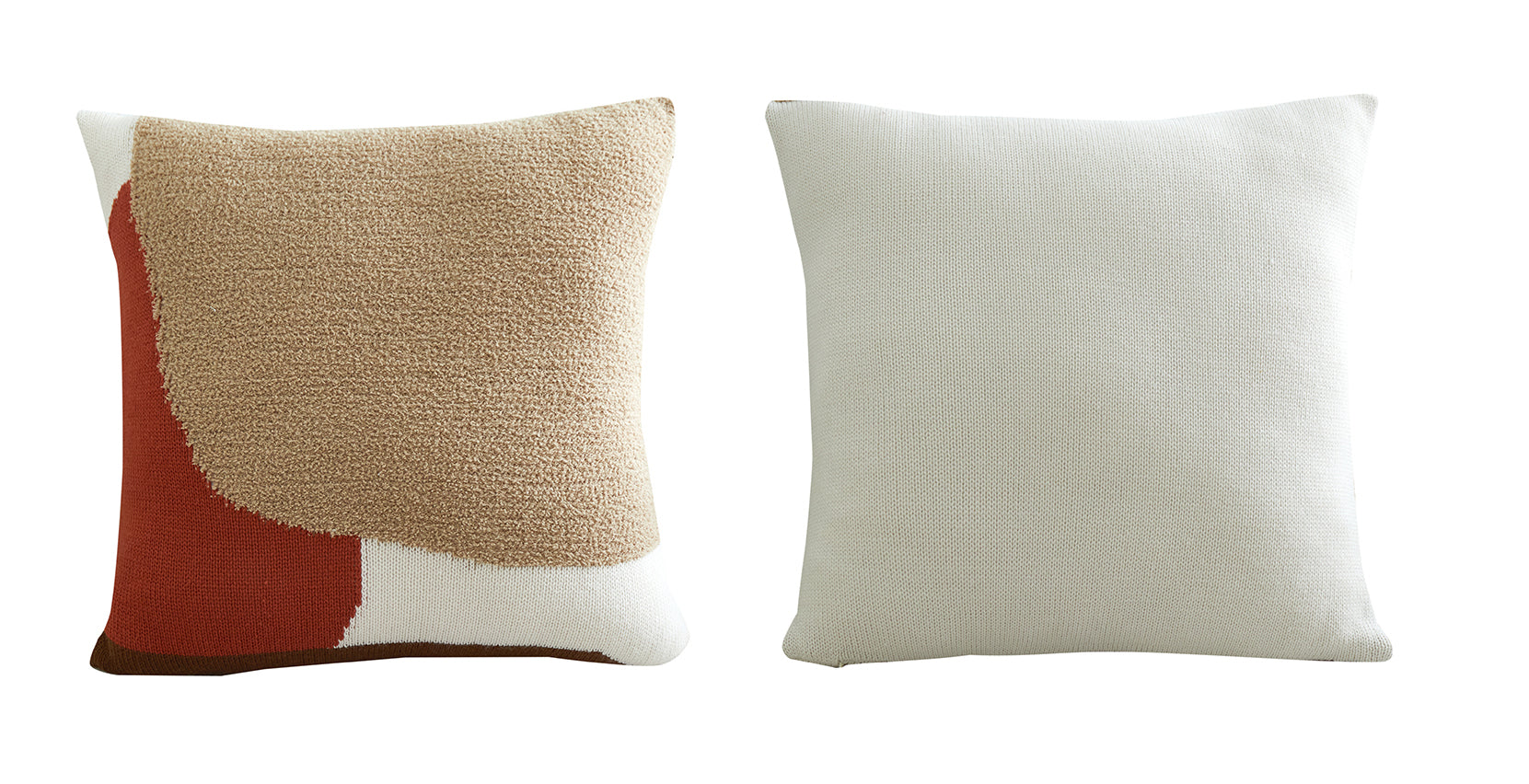 In The Abstract 18" x 18" Cushion - Beige, Red