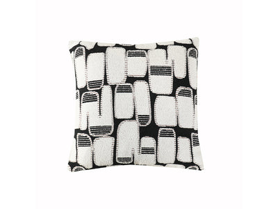 In The Abstract 18" x 18" Cushion - White, Black