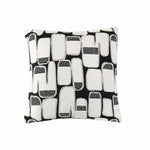 In The Abstract 18" x 18" Cushion - White, Black
