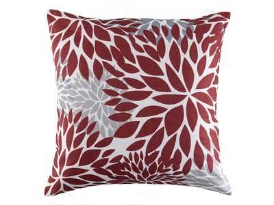 Garden Party Outdoor Decorative Accent Cushion - Red Botanical