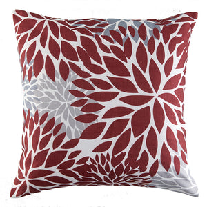 Garden Party Outdoor Decorative Accent Cushion - Red Botanical
