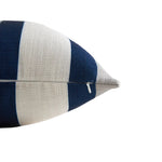 Garden Party Outdoor Decorative Accent Cushion - Blue, White Stripe
