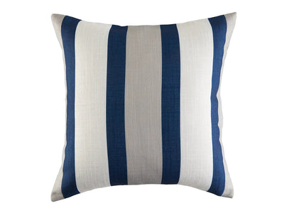 Garden Party Outdoor Decorative Accent Cushion - Blue, White Stripe