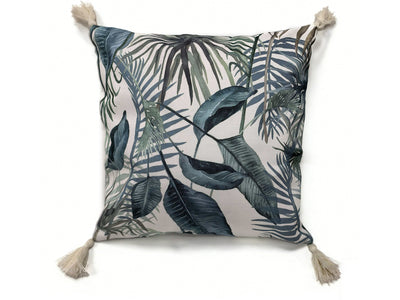 Garden Party Outdoor Decorative Accent Cushion - Emerald Botanical