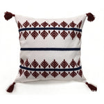 Garden Party Outdoor Decorative Accent Cushion with Tassels - Red, Blue Scandinavian