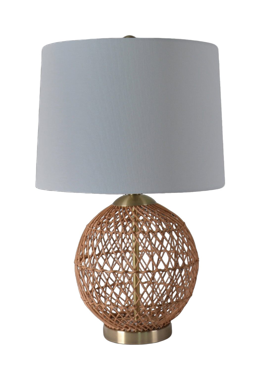 Rustic Charm Table Lamp - Brown, Grey