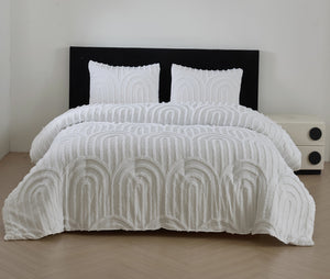 Rustic Charm 5-Piece Queen Comforter Set - White