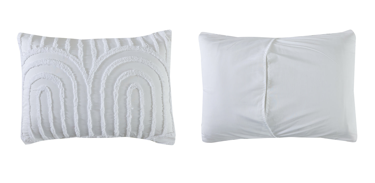 Rustic Charm 5-Piece King Comforter Set - White