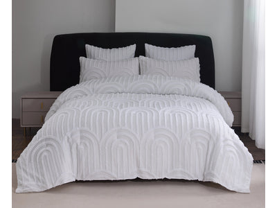 Rustic Charm 5-Piece King Comforter Set - White