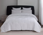 Rustic Charm 5-Piece King Comforter Set - White
