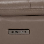 Allie Leather Dual Power Reclining Sofa and Loveseat Set - Mocha