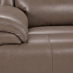 Allie Leather Dual Power Reclining Sofa and Loveseat Set - Mocha