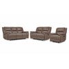 Allie Leather Dual Power Reclining Sofa, Loveseat and Recliner Set - Mocha