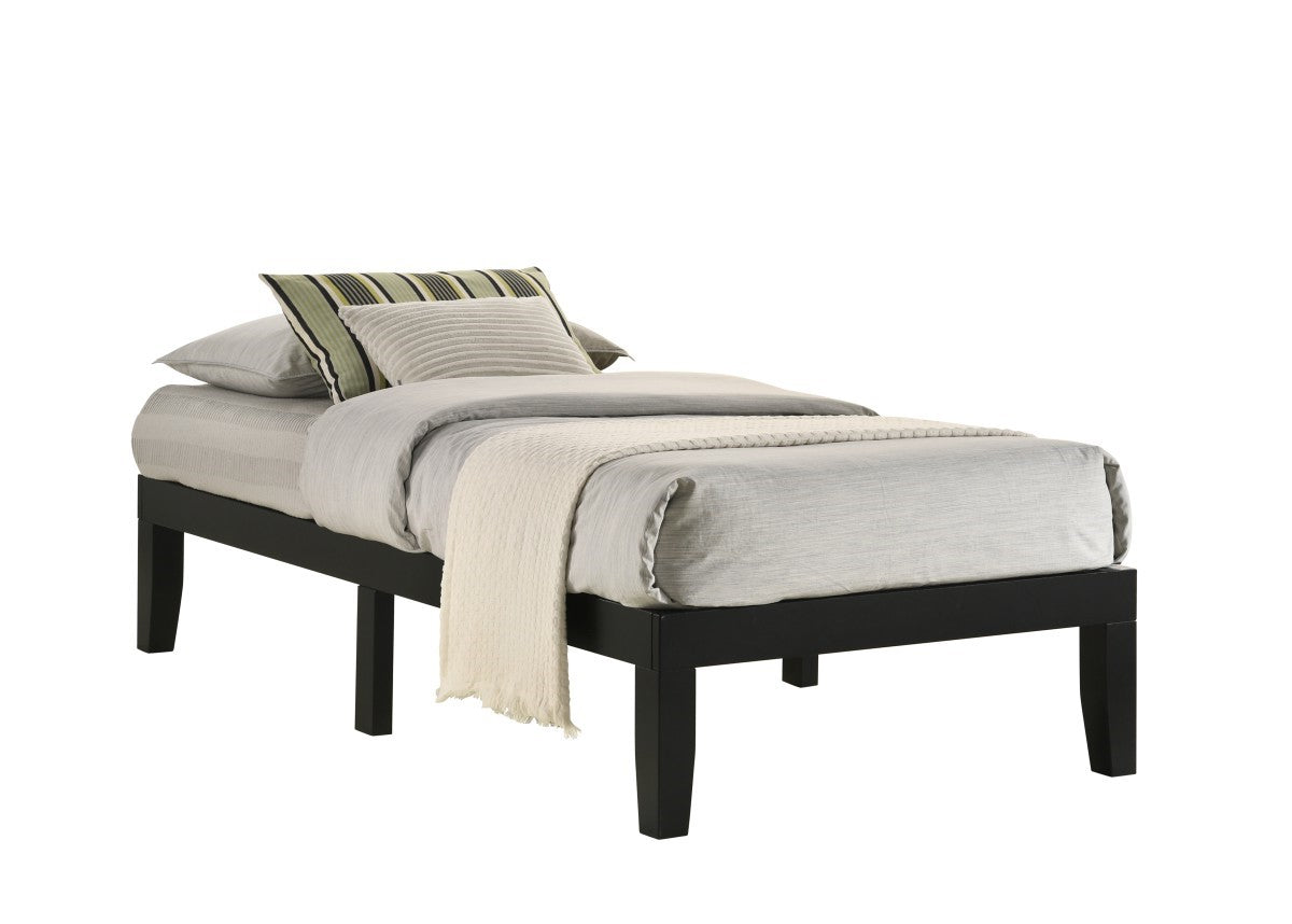 Amira Twin Platform Bed Black Leon's1