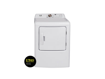 L2 White Electric Dryer with French Display (6.7 Cu. Ft) - LE43A3AWWFR