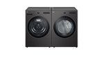 LG Black Steel Front Load Washer with AI DD™ 2.0 and LCD Knob (5.8 cu. ft) & Ultra Large Capacity Smart Front Load Dryer with Built-In Intelligence & TurboSteam® (7.4 cu. ft) - WM6700HBA/DLEX6700B