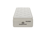 Front view of Kingsdown Atmosphere Plush Euro Top 30 x 80 in Queen Split Mattress with tufted top and Kingsdown Kloud branding