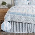 Rosalie King Bed Skirt - Blue