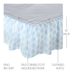 Rosalie King Bed Skirt - Blue