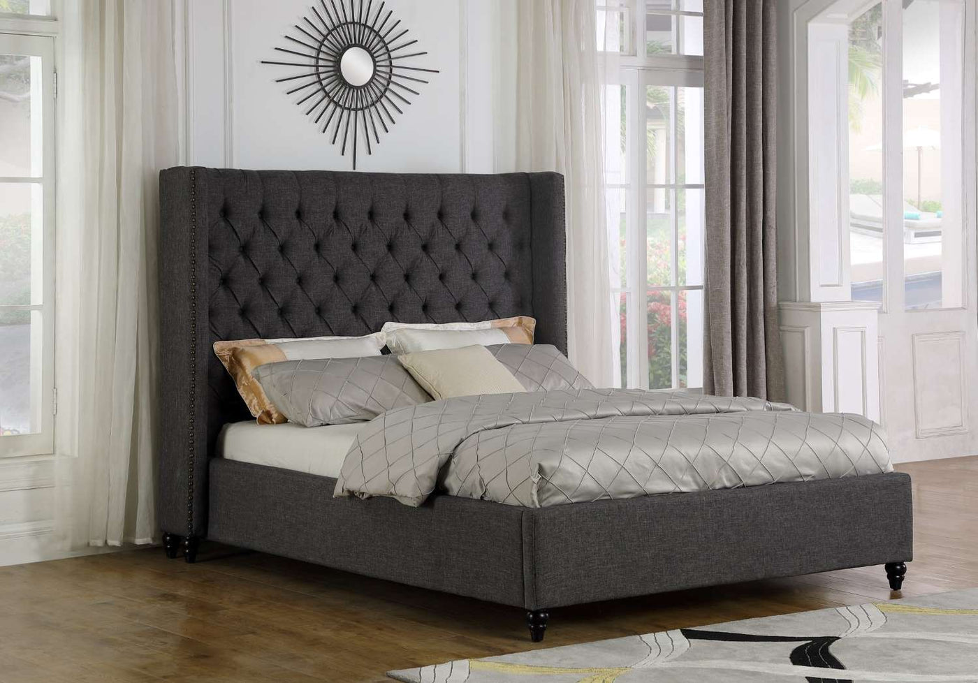 Ellaia 3-Piece Queen Bed - Grey