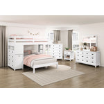Nest Twin over Full Loft Bunk Bed - White
