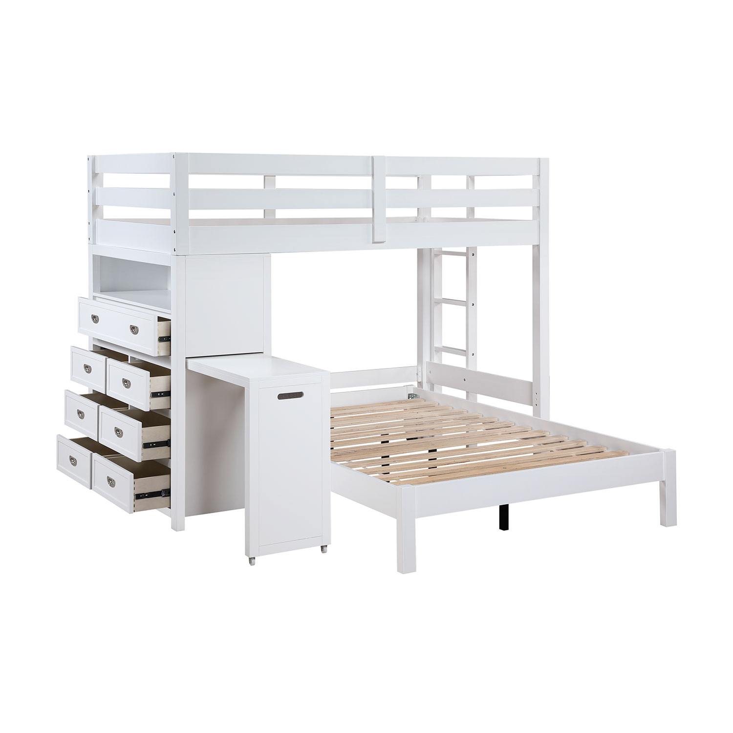 Nest Twin over Full Loft Bunk Bed - White