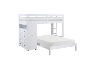 Nest Twin over Full Loft Bunk Bed - White
