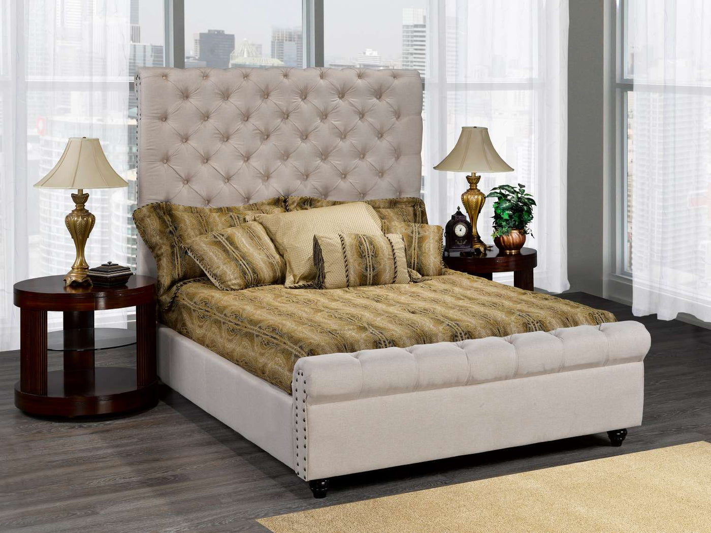 Charmia 3-Piece King Bed - Beige