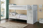 Noelle Twin Step Bunk Bed - White