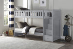 Noelle Twin Step Bunk Bed - Grey