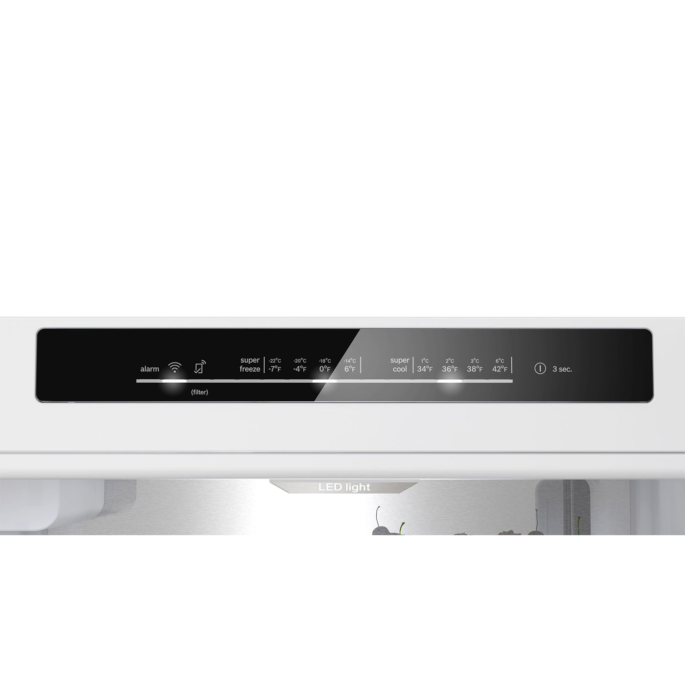 Bosch 24" Black Glass Smart Free-Standing Counter-depth Bottom Freezer Refrigerator with Home Connect (12.8) - B24CB80ESB