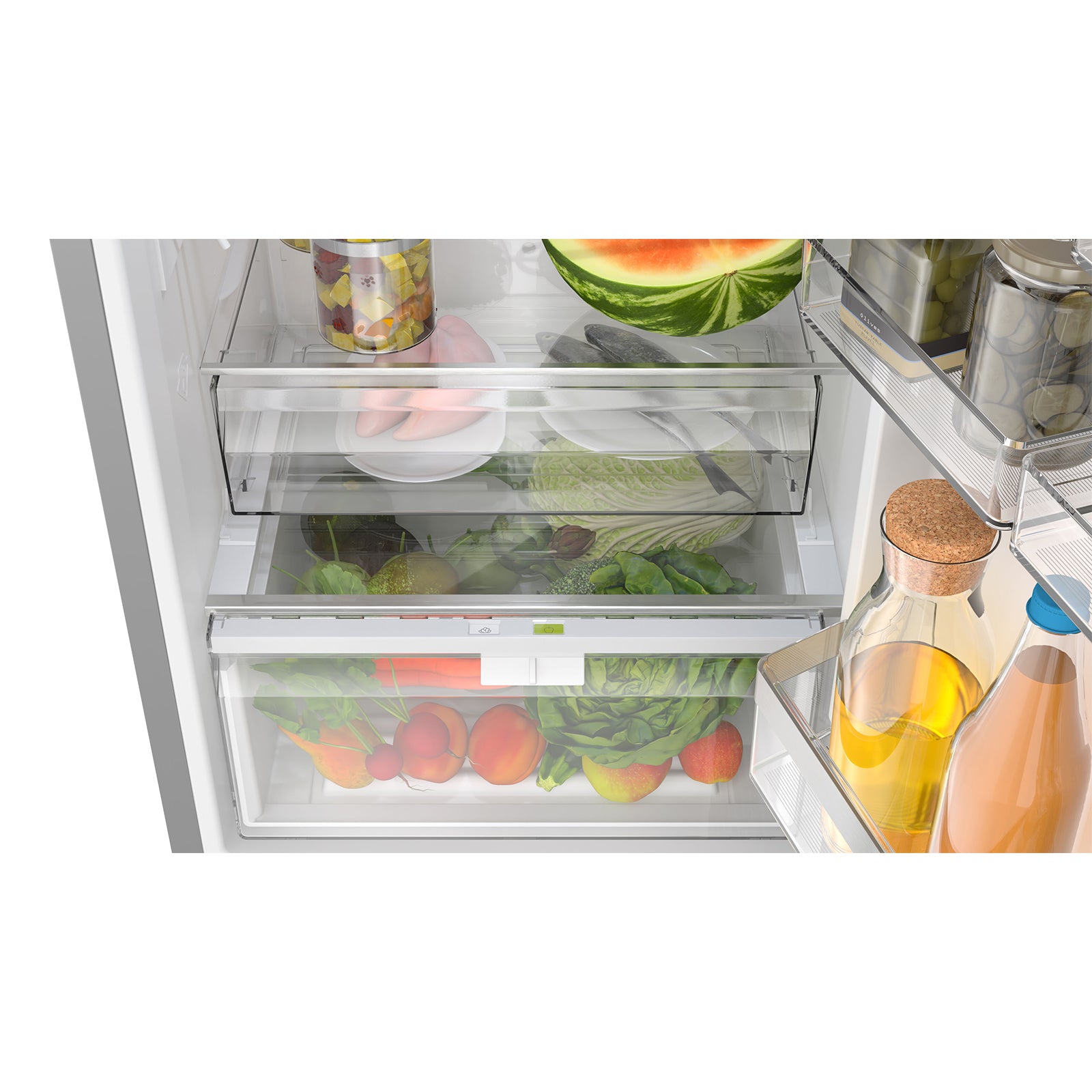 Bosch 24" 12.8 Cu. Ft. Stainless Steel Smart Counter-Depth Bottom-Freezer Refrigerator with Home Connect  - B24CB80ESS