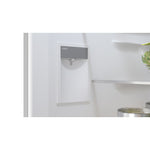 Bosch 24" White Glass Smart Free-Standing Counter-depth Bottom Freezer Refrigerator with Home Connect (12.8 Cu. Ft) - B24CB80ESW