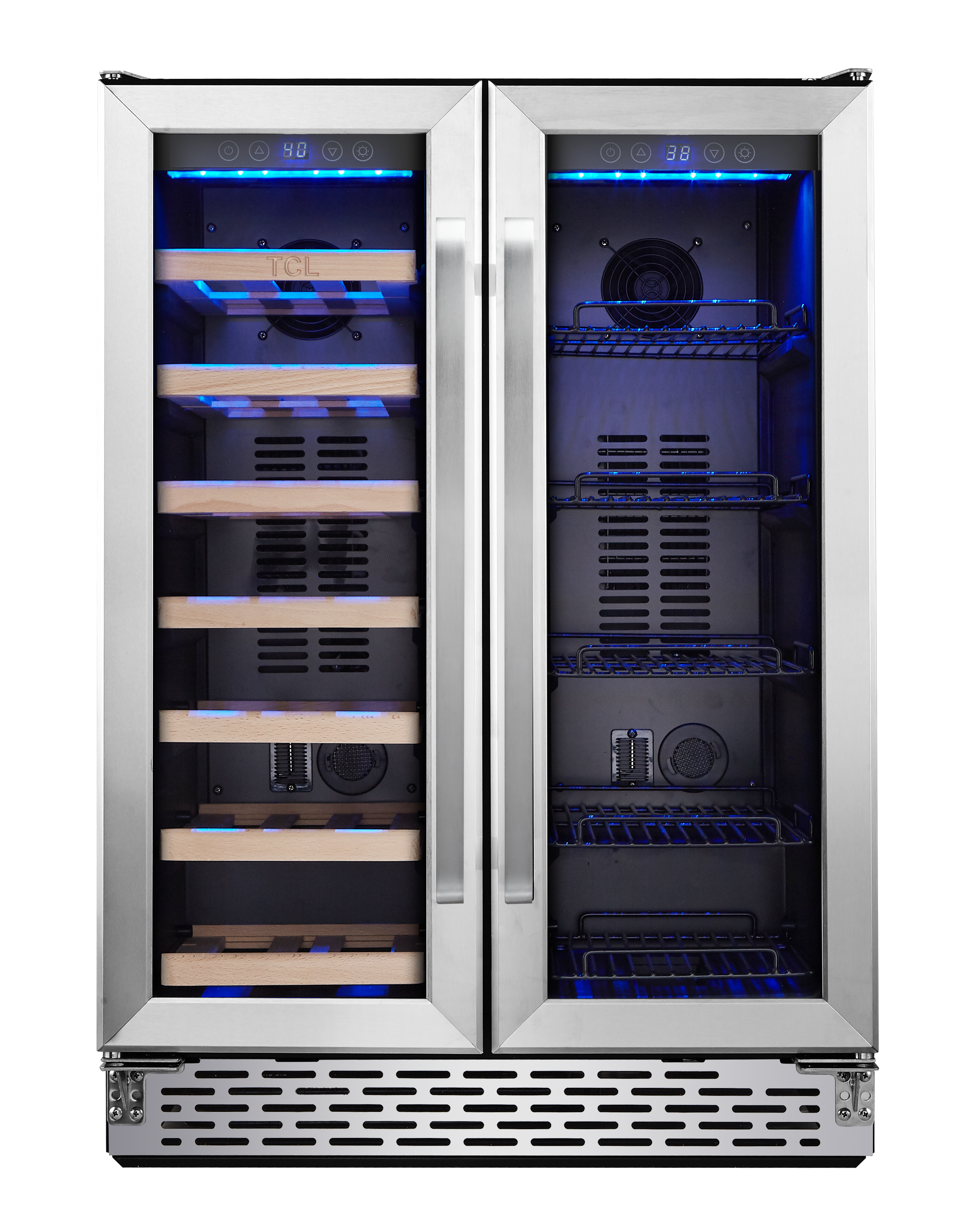 TCL Stainless Steel 20-Bottle Dual Zone Wine Cooler - B422D-3