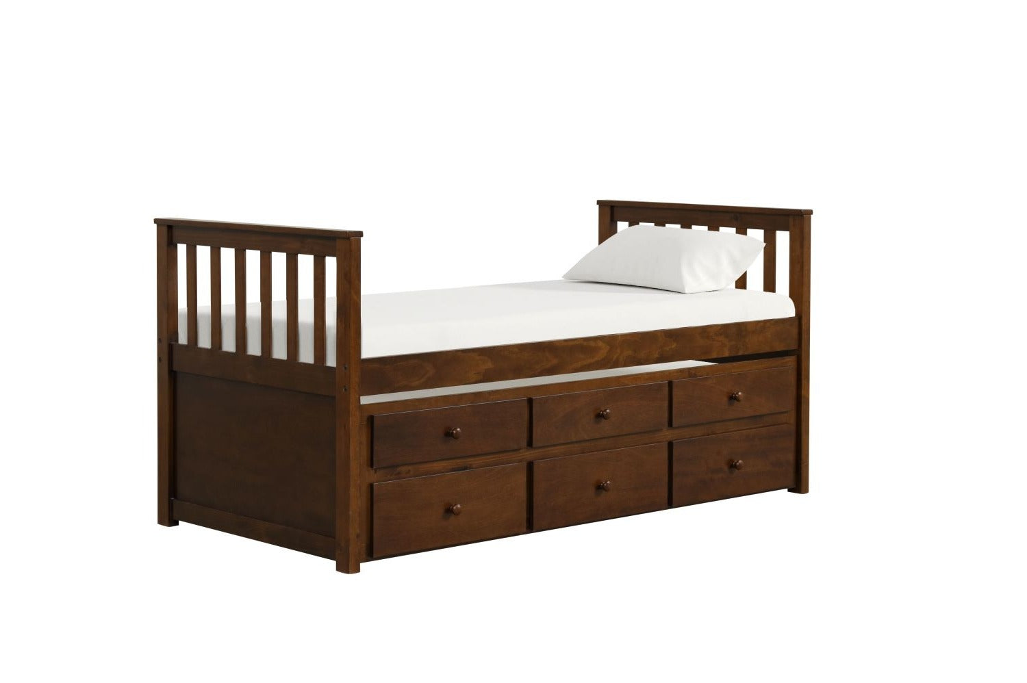 Trudy 6-Piece Twin Captain Bedroom Package with Trundle - Espresso