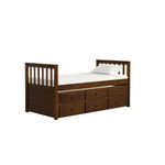 Trudy 5-Piece Twin Captain Bedroom Package with Trundle - Espresso