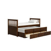 Trudy 3-Piece Twin Captain Bed with Trundle - Espresso