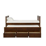 Trudy 3-Piece Twin Captain Bed with Trundle - Espresso