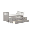 Trudy 3-Piece Twin Captain Bed with Trundle - Grey