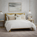 Aubrac Cotton King Comforter Set with 2 King Pillows - White