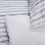 Aubrac Cotton Queen Comforter Set with 2 Standard Pillows - Blue/Natural