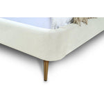 Stege Velvet Full Bed - Cream