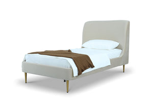 Stege Twin Bed - Cream with Gold Legs