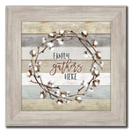 Wood Wreath I Wall Art - Light Brown/White - 12 X 12