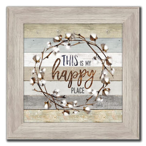 Wood Wreath II Wall Art - Light Brown/White - 12 X 12
