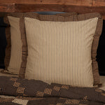 Millard Euro Sham - Black/Dark Tan